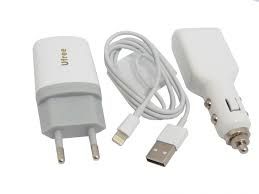 Kit Carregador 3x1 para iPhone 5